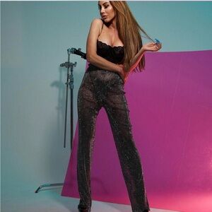 Mach & Mach Silver Sparkling Stretchy Pants, the most beautiful pants